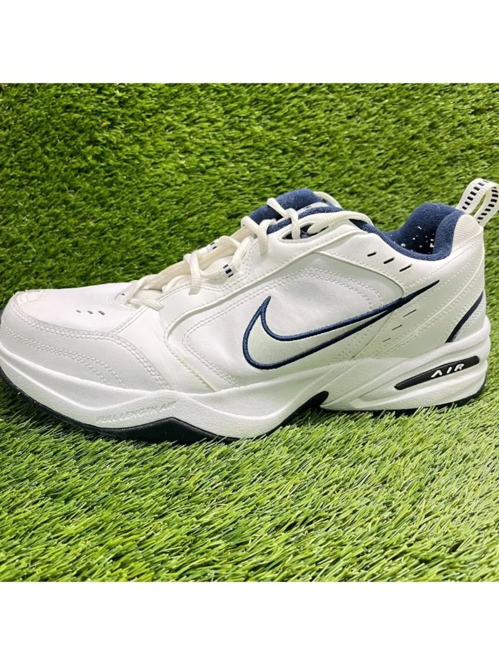Nike Air Monarch IV Mens Size 15 White Blue Athletic Running Shoes Sneakers